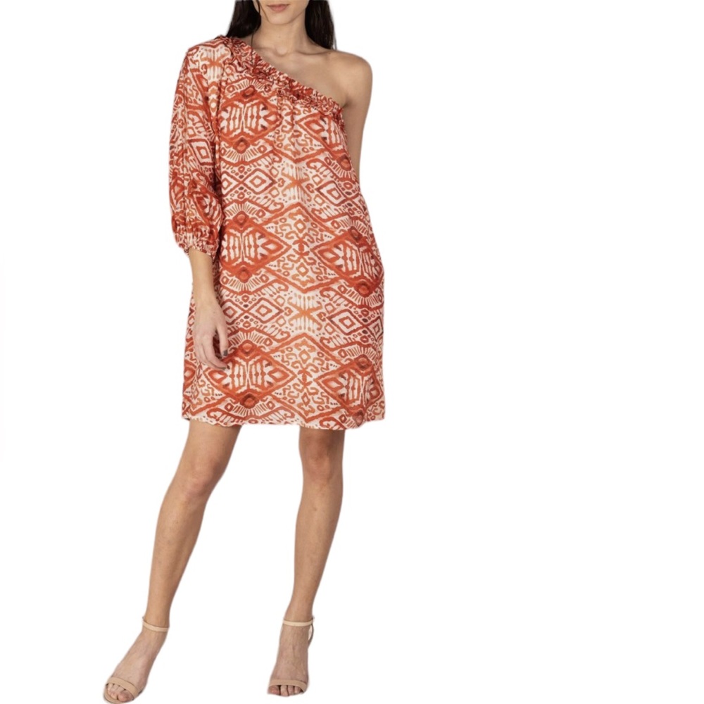 P. Cill One Shoulder Shift Dress